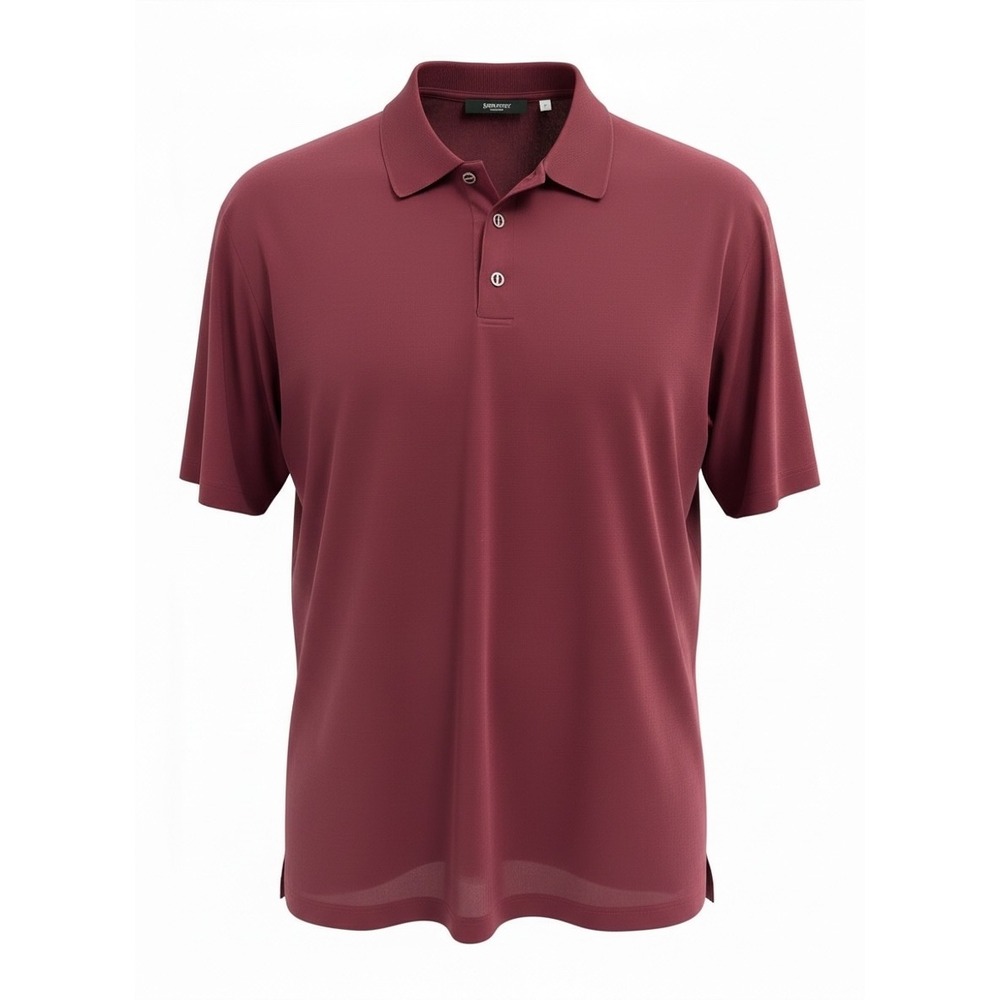 Bernini Mens XL Polo Shirt Burgundy 100% Cotton Made in Italy (F3)